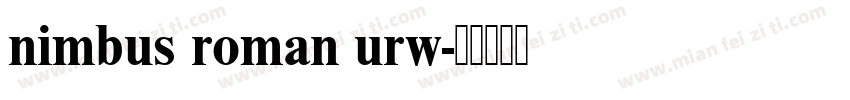 nimbus roman urw字体转换